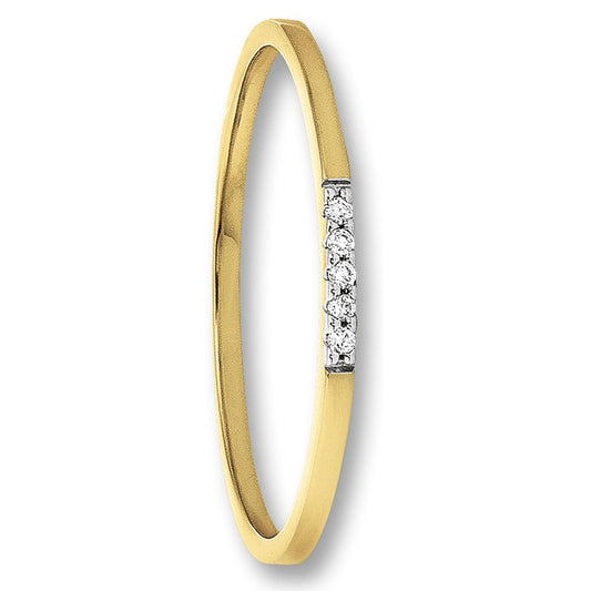 One Element 0.03 ct Brillant Diamant Ring aus 585 Gelbgold