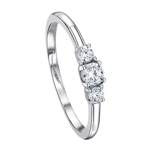 0.30 ct  Diamant Brillant Ring aus 585 Weißgold