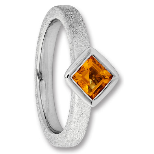 One Element  Citrin Ring aus 925 Silber
