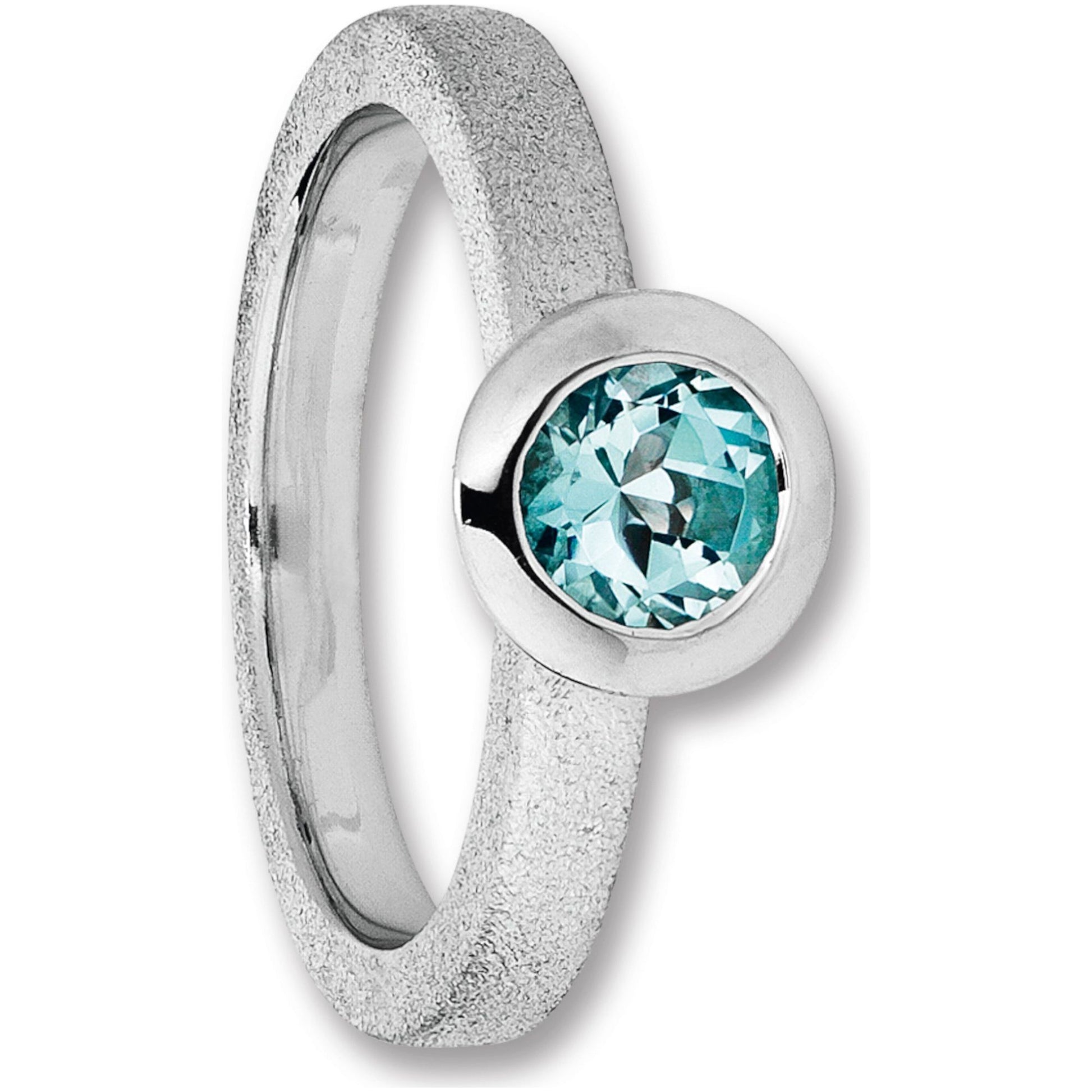 One Element  Blau Topas Ring aus 925 Silber