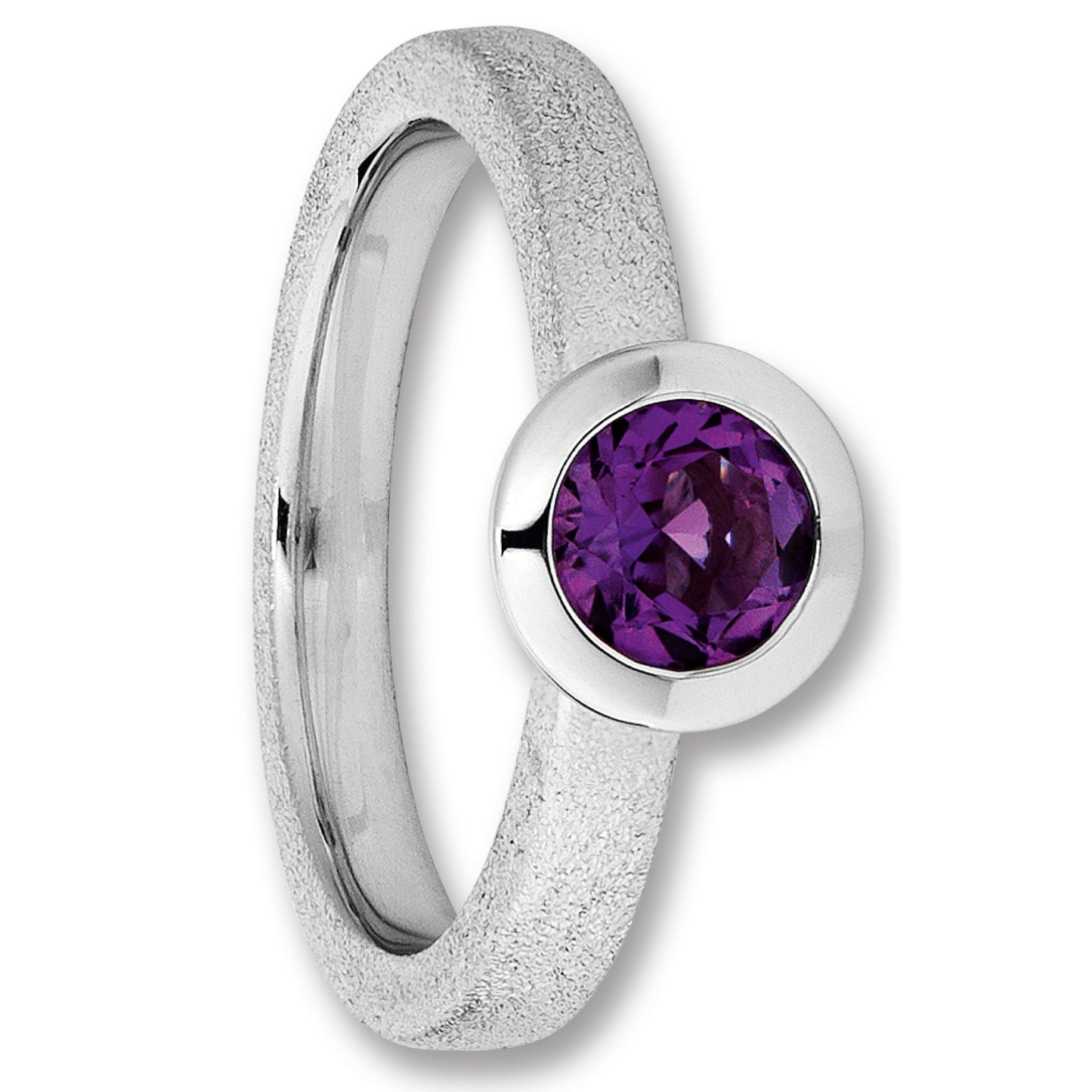 One Element  Amethyst Ring aus 925 Silber