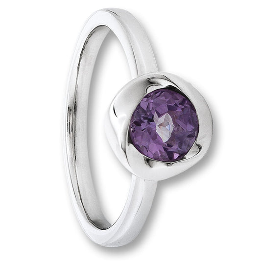 One Element  Amethyst Ring aus 925 Silber
