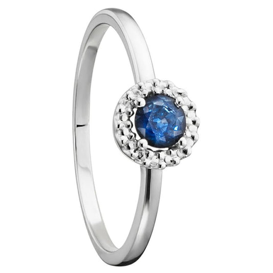 One Element  Safir Ring aus 333 Weißgold