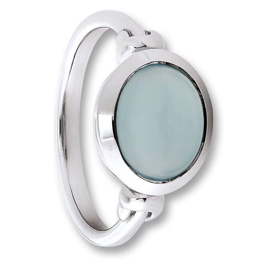 One Element  Chalcedon Ring aus 925 Silber