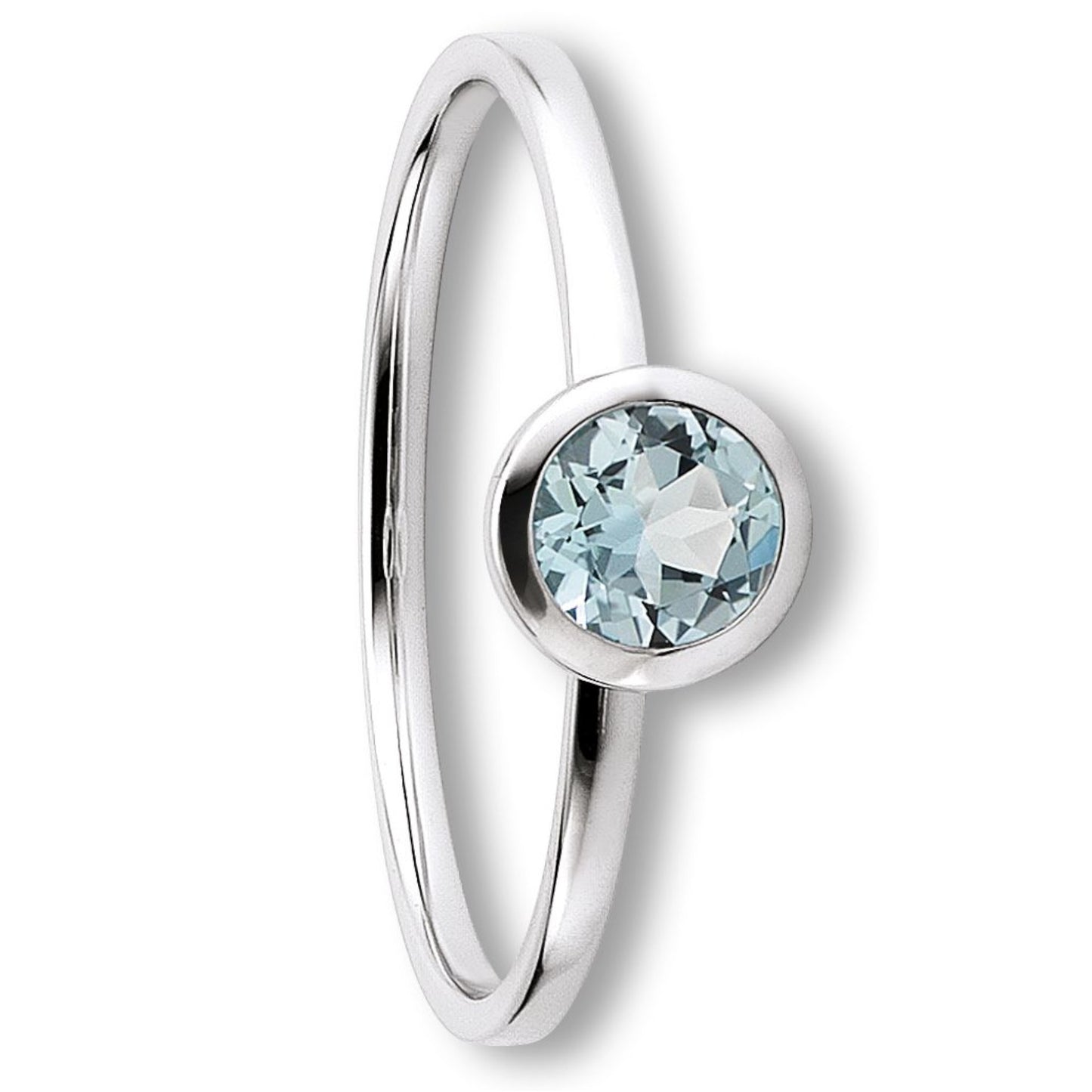 Blau Topas Ring aus 333 Weißgold