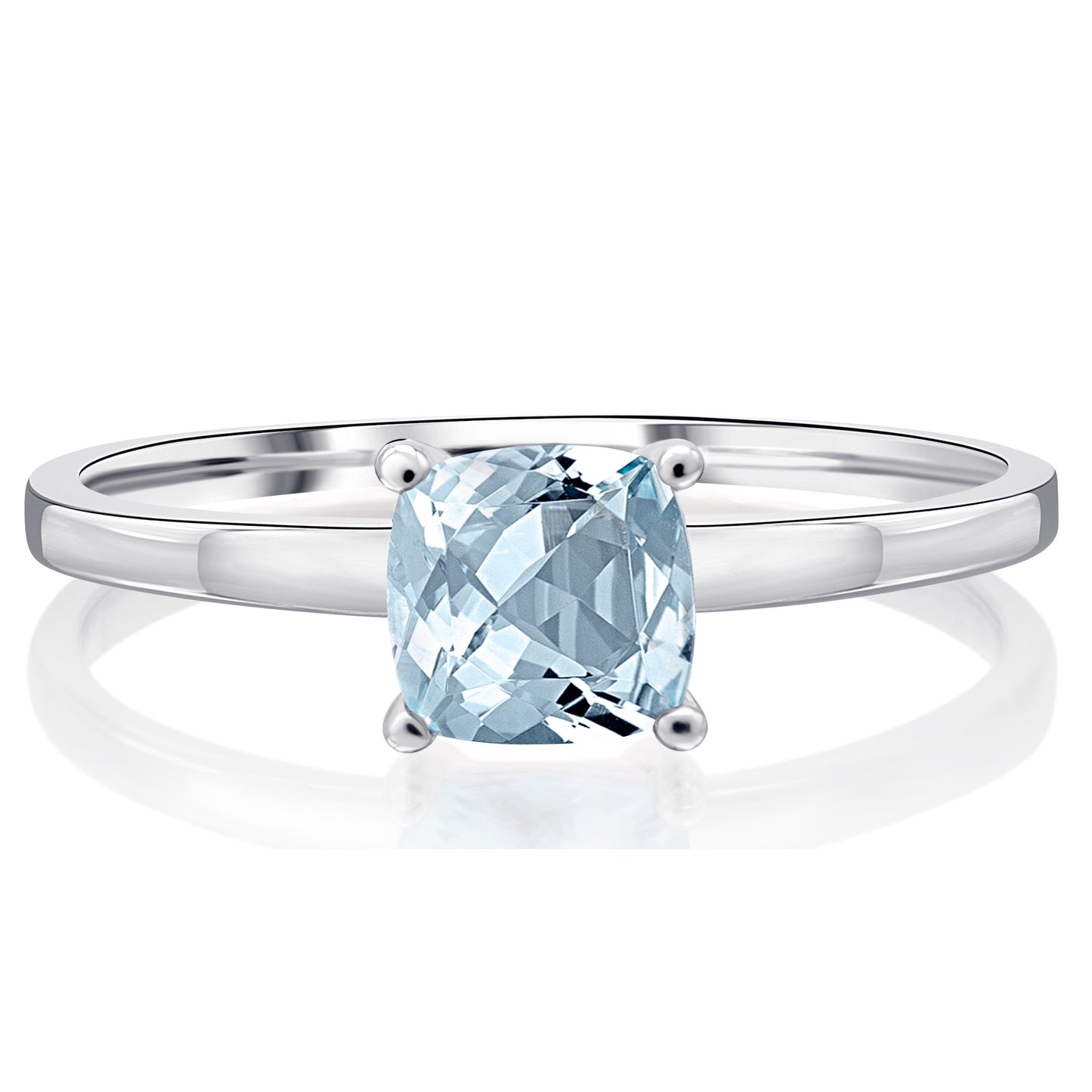 Blau Topas Ring aus 333 Weißgold