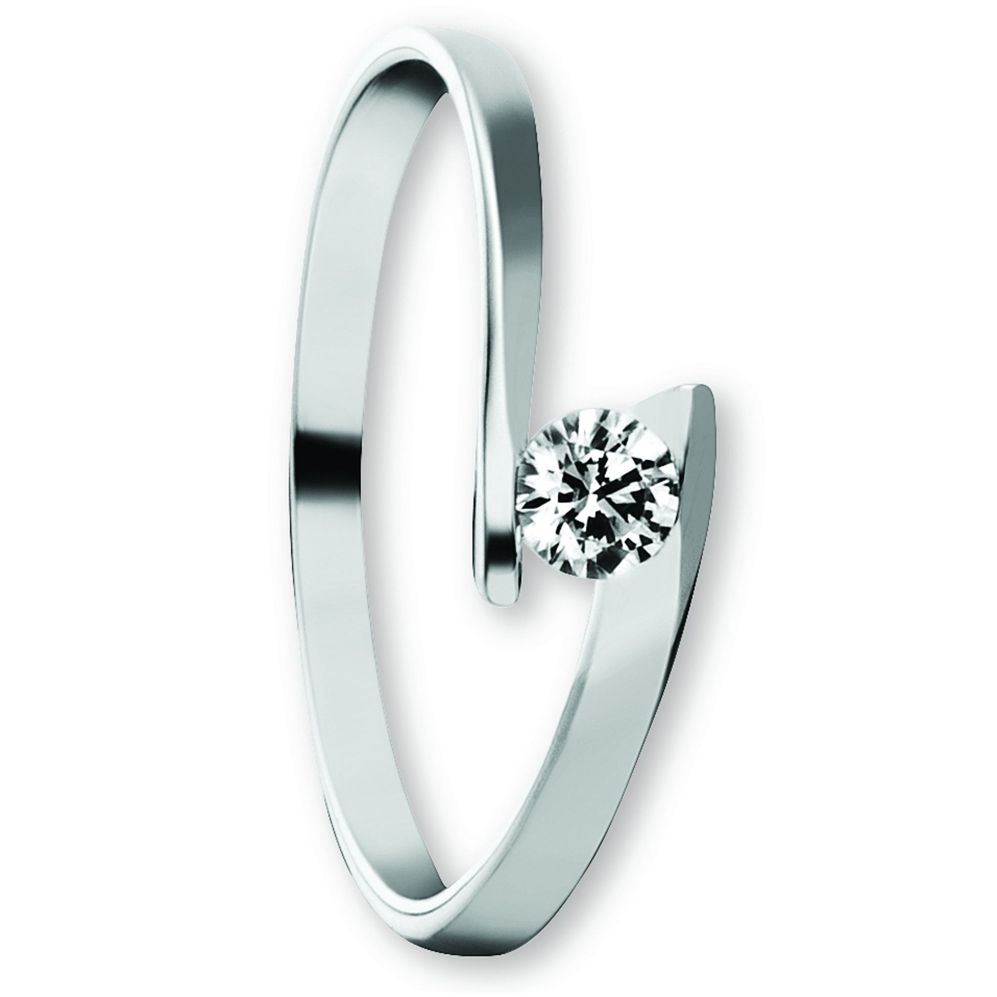 One Element  Zirkonia Ring aus 333 Weißgold